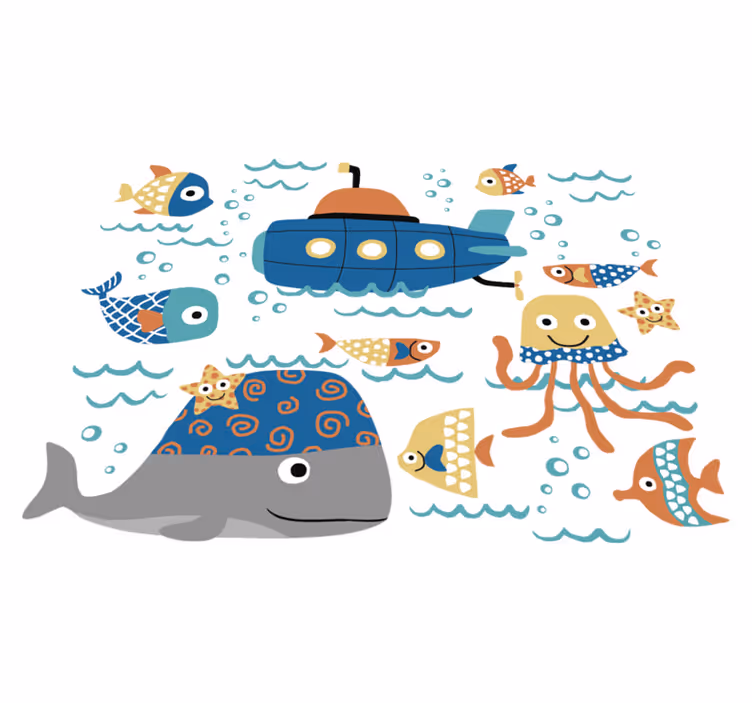 Vinil podovi djeca s morskim motivima - TenStickers