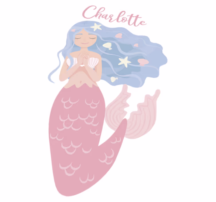 Vinil podovi djeca šarena sirena - TenStickers