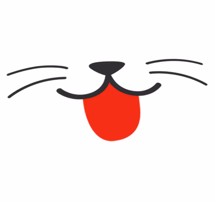 Vinil podovi djeca naljepnica mačja usta i nos - TenStickers