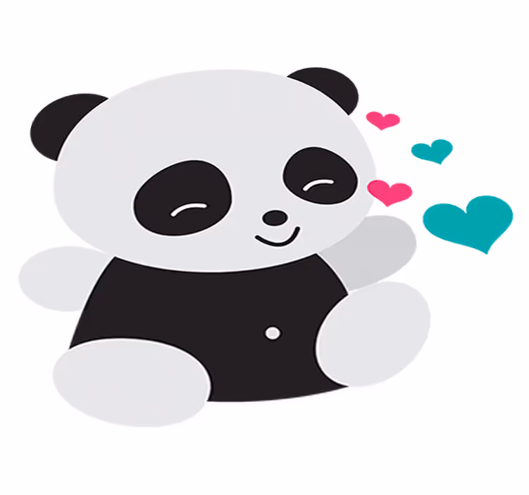 Vinil podovi djeca slatki medo panda - TenStickers