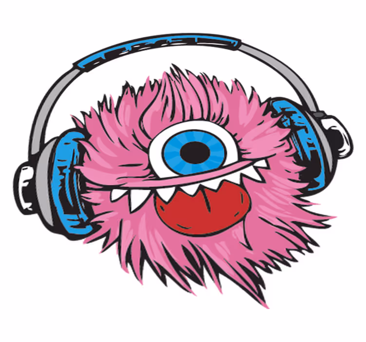 Vinil podovi djeca ružičasta dlakava čudovišta - TenStickers
