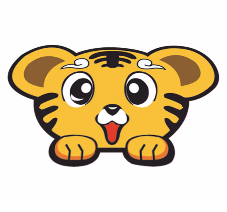 Vinil podovi djeca sretni tigar - TenStickers