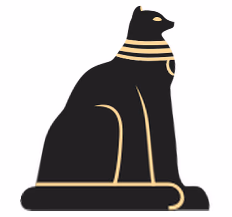 Vinil podovi spavaća soba egipatska mačka - TenStickers