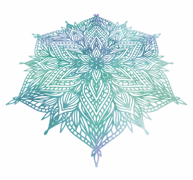 Vinil podovi spavaća soba tirkizna mandala - TenStickers