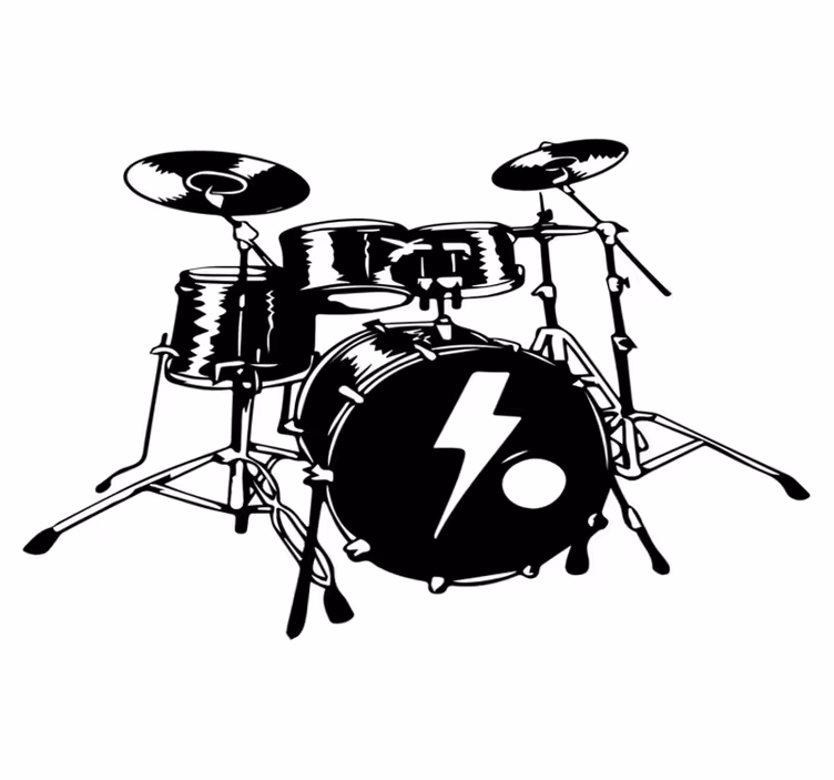Vinil podovi spavaća soba s baterijama na bijeloj pozadini - TenStickers