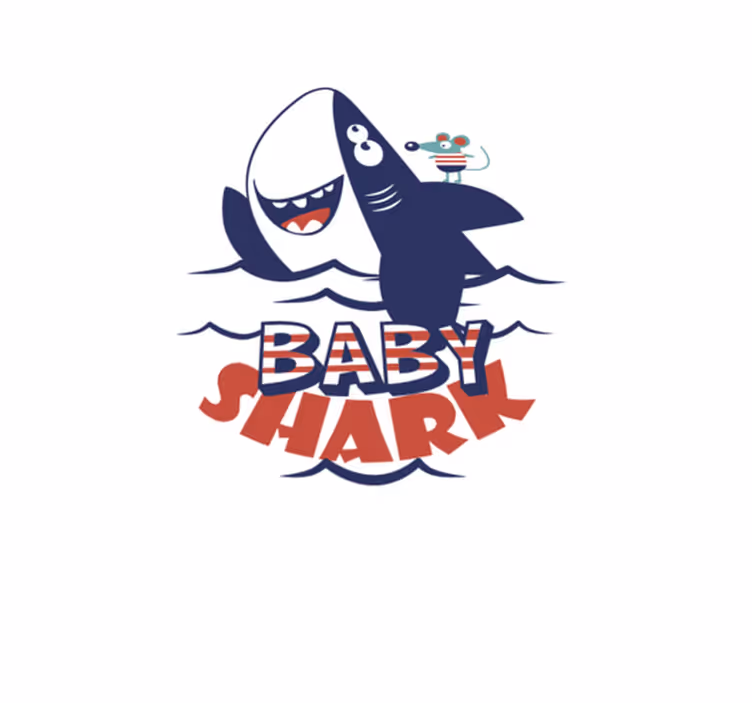 Vinil podovi djeca u stilu baby shark - TenStickers
