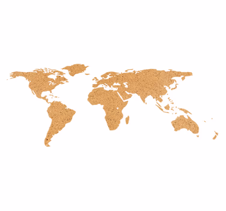 Vinil podovi karta svijeta dekorativni pluto mapa svijeta - TenStickers