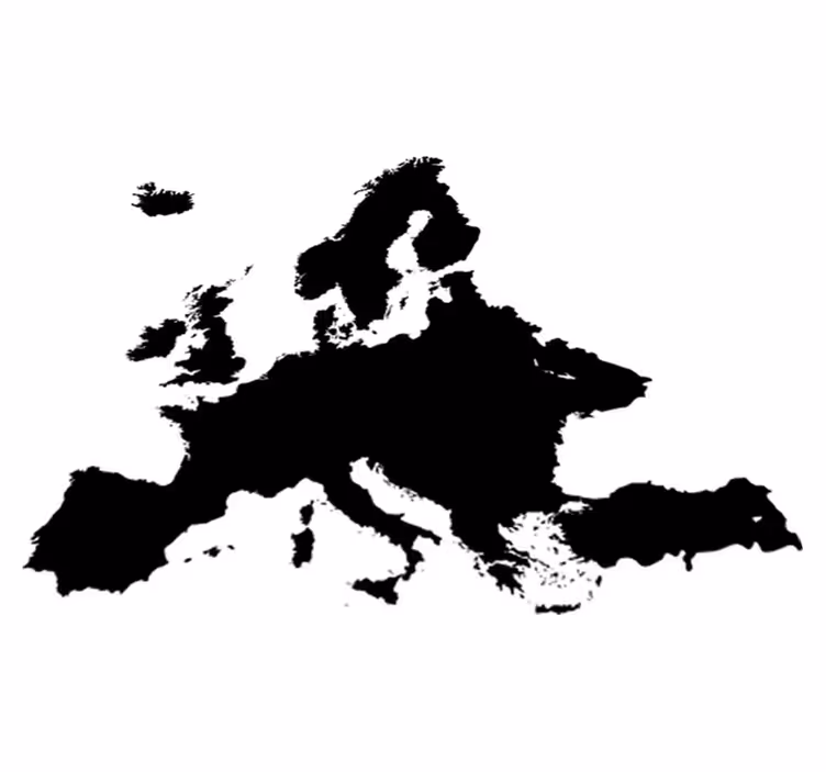 Vinil podovi karta svijeta vinil ploča europa - TenStickers