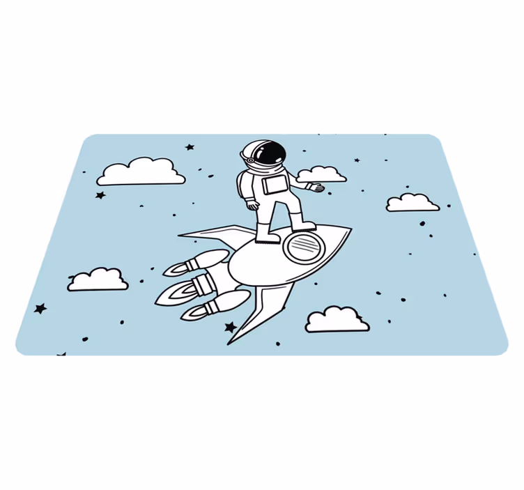 Vinil podovi djeca s raketom, astronautom i zvijezdama - TenStickers