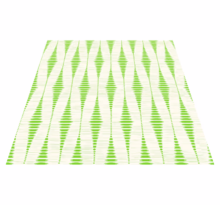 Vinil podovi geometrijski zeleni rabaul ikat - TenStickers