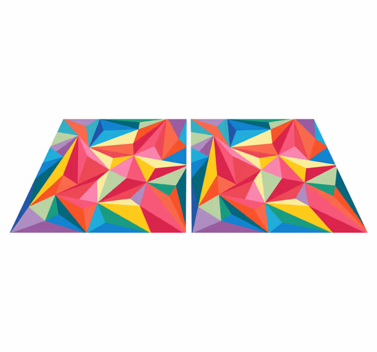 Vinil podovi za kupatilo s višebojnim geometrijskim uzorkom - TenStickers
