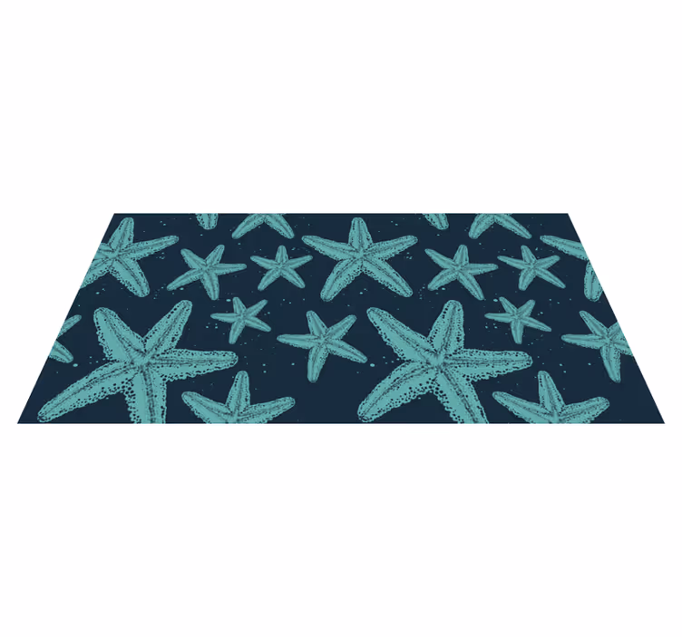 Vinil podovi za kupatilo starfish plave nijanse - TenStickers