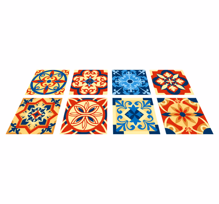 Vinil pod u kuhinji eraldo azulejos pločice - TenStickers