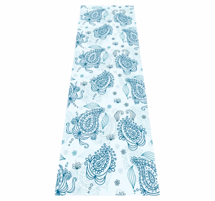 Vinil pod u kuhinji floral paisley hladnjak - TenStickers