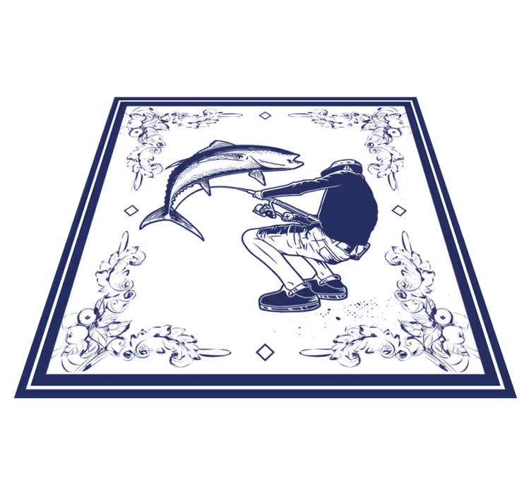 Vinil pod u kuhinji fisherman - TenStickers
