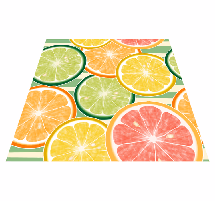 Vinil pod u kuhinji s citrusnim naljepnicama - TenStickers
