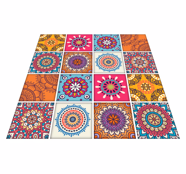 Vinil pod u kuhinji s mandala pločicama - TenStickers