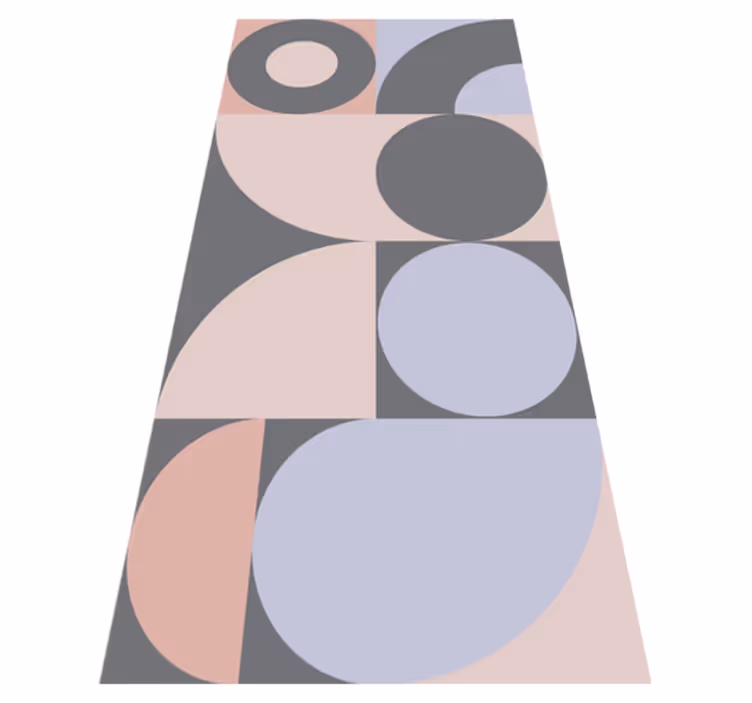 Vinil pod u kuhinji s geometrijskim uzorkom krugova - TenStickers