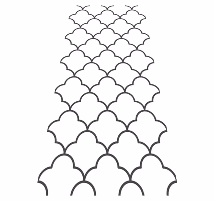 Vinil pod u kuhinji s geometrijskim marokanskim dizajnom - TenStickers