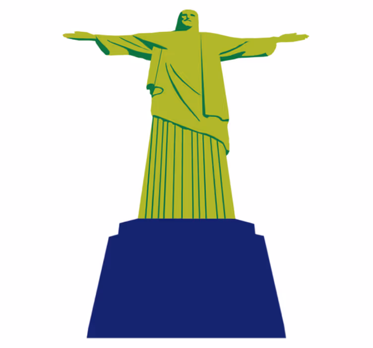 Vinil podovi spavaća soba cristo redentor - TenStickers