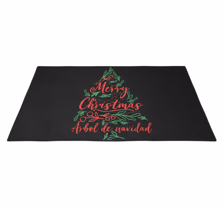 Vinil podovi spavaća soba božićno drvce merry christmas - TenStickers