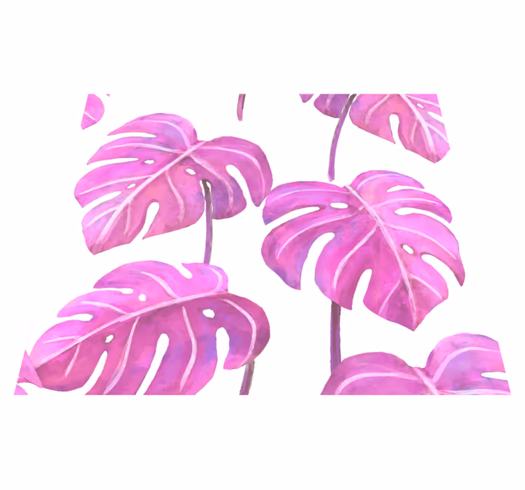 Vinil podovi priroda ružičasta oslikana monstera - TenStickers