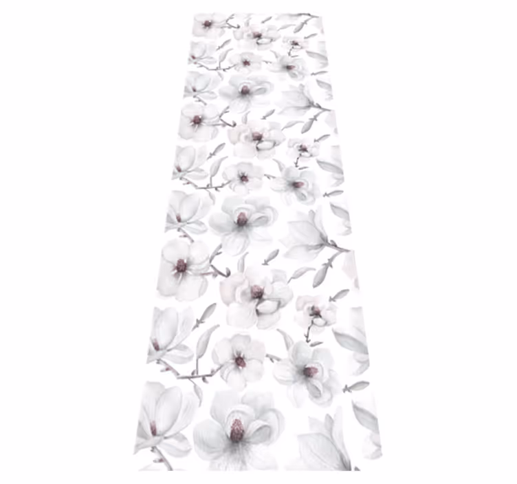 Vinil podovi priroda elegantna grana s cvijetom magnolije - TenStickers