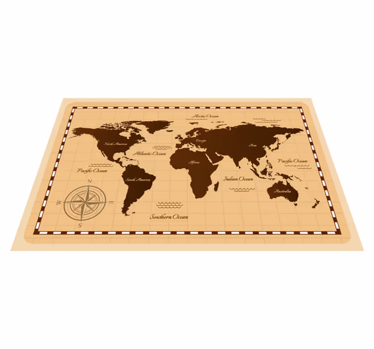 Vinil podovi karta svijeta atlas - TenStickers