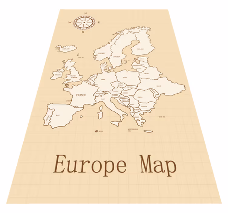 Vinil podovi karta svijeta vintage europa - TenStickers