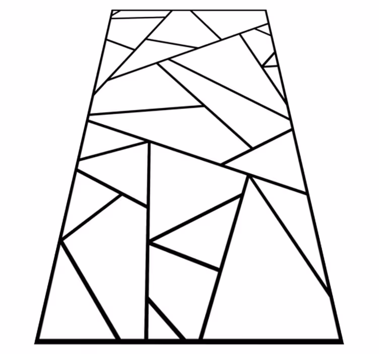 Vinil podovi moderni s crnim geometrijskim linijama - TenStickers