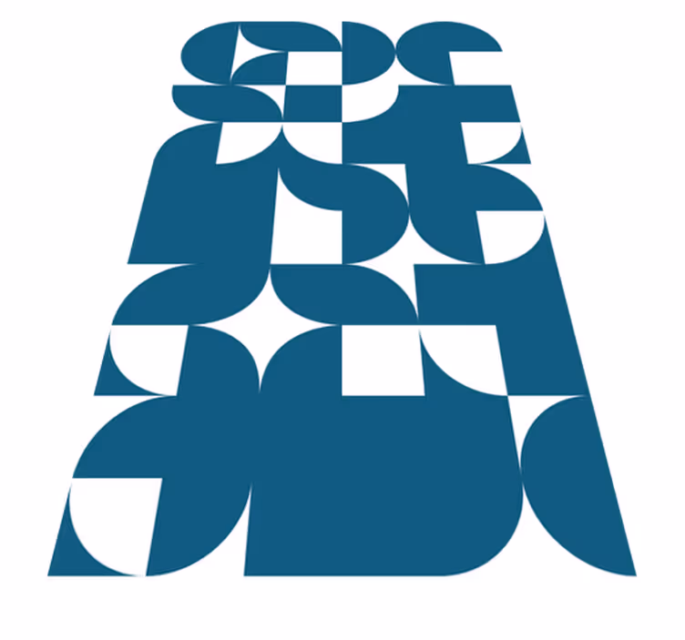 Vinil podovi moderan uzorak plavih geometrijskih krugova - TenStickers
