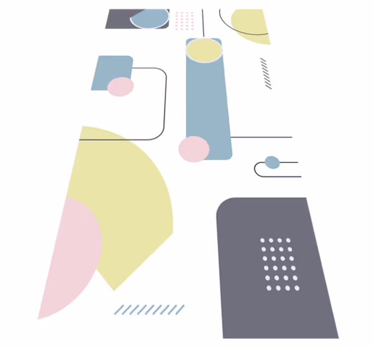Vinil podovi moderan s pastelnim geometrijskim uzorkom - TenStickers
