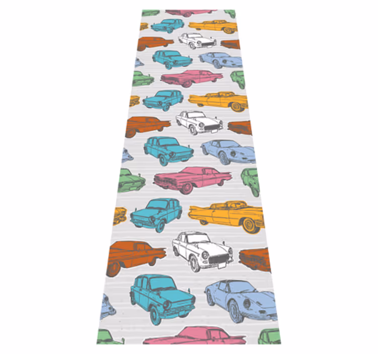 Vinil podovi berba u bojama klasičnih automobila - TenStickers