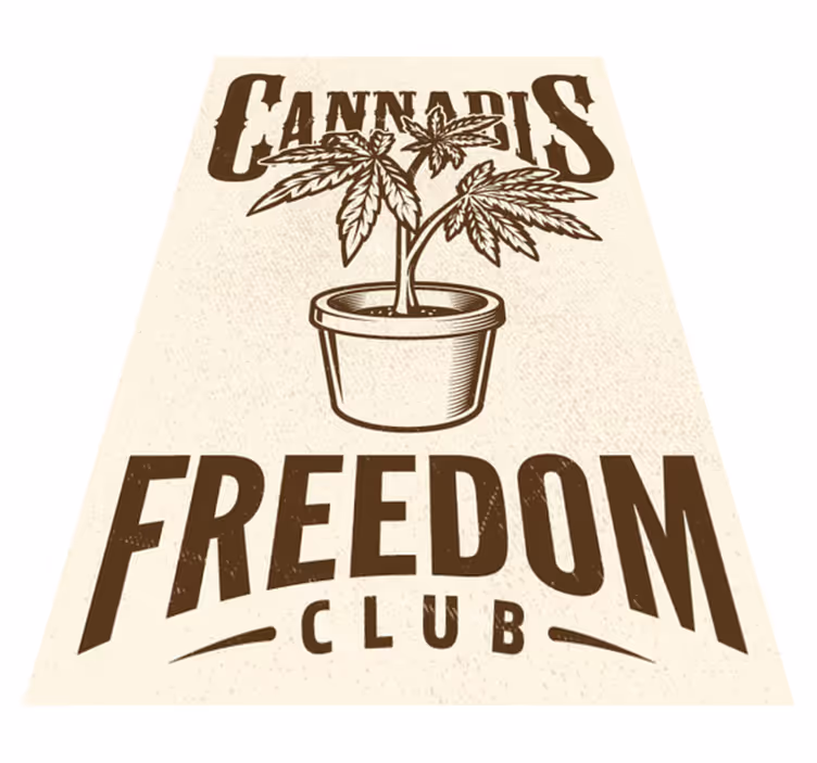 Vinilne prostirke s frazama za kanabis klub - TenStickers