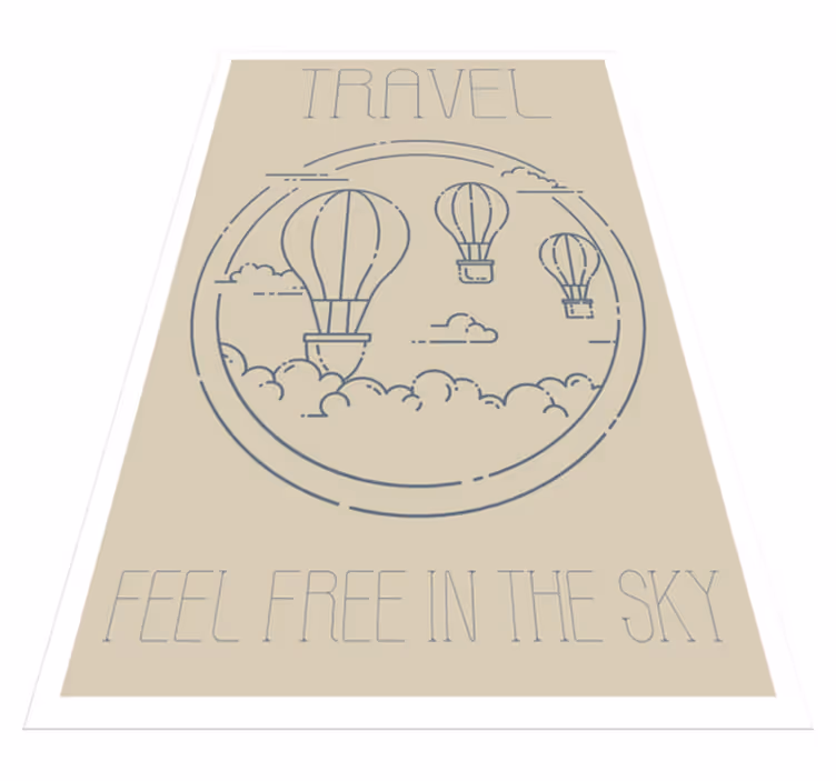Vinilne prostirke s frazama minimalistički zračni balon - TenStickers