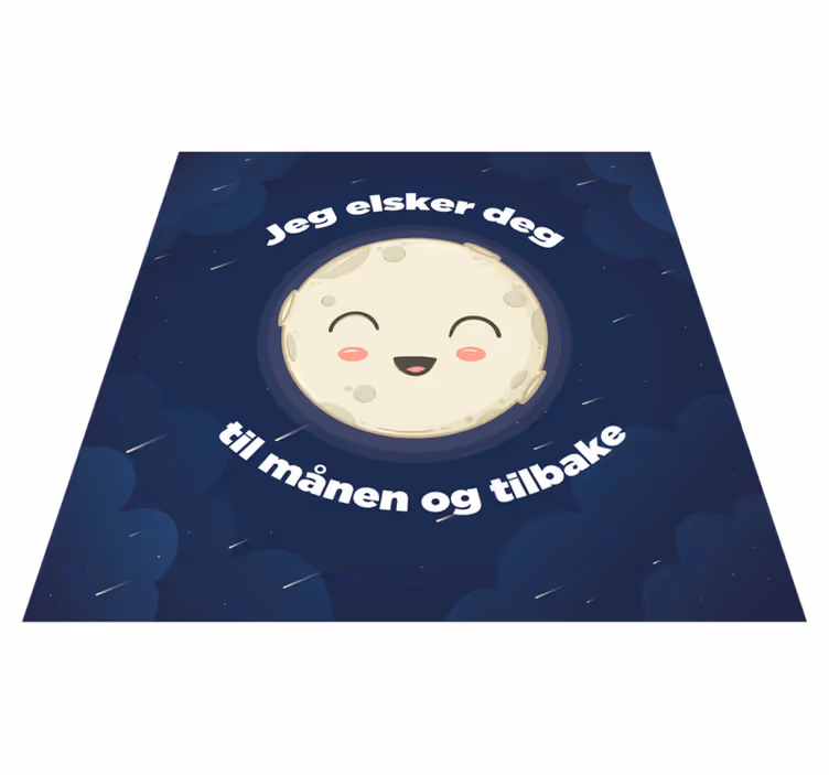 Vinilne prostirke s frazama volim te do mjeseca - TenStickers