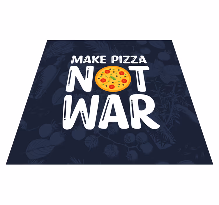 Vinilne prostirke s frazama zabavne citate za pizzu - TenStickers
