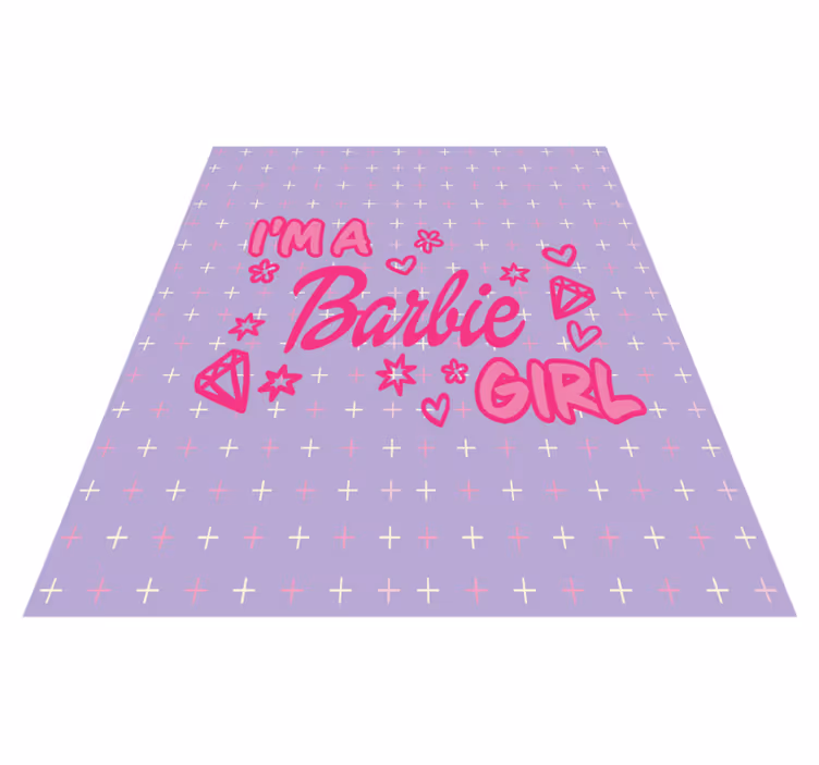 Vinilne prostirke s frazama ja sam barbie djevojka citat - TenStickers