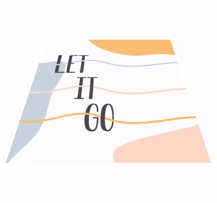 Vinilne prostirke s frazama u pastelnim bojama let it go - TenStickers