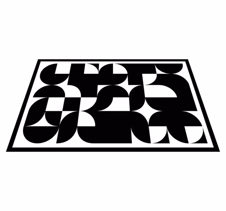Vinil podovi geometrijski crni kružni uzorak - TenStickers