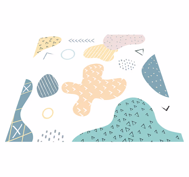 Vinil podovi geometrijski s grunge geometrijskim uzorkom - TenStickers