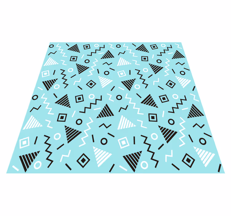 Vinil podovi geometrijski uz uzorak u stilu 80-ih - TenStickers