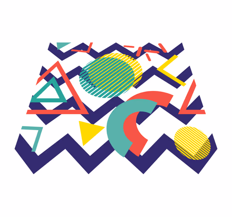 Vinil podovi geometrijski jarke boje i uzorci - TenStickers