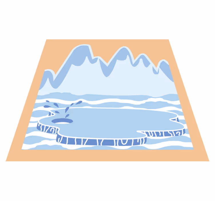 Vinil podovi djeca plave ledene planine - TenStickers