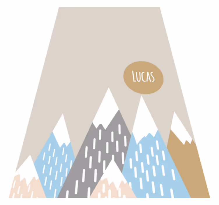 Vinil podovi djeca s ilustracijom boho planina - TenStickers