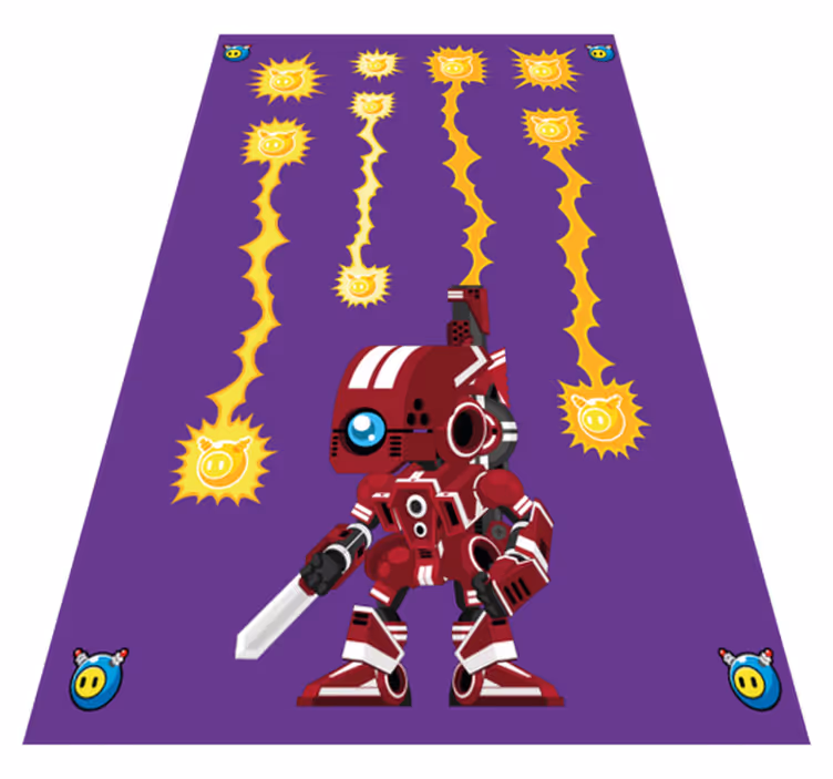 Vinil podovi igre robot puca u visine - TenStickers