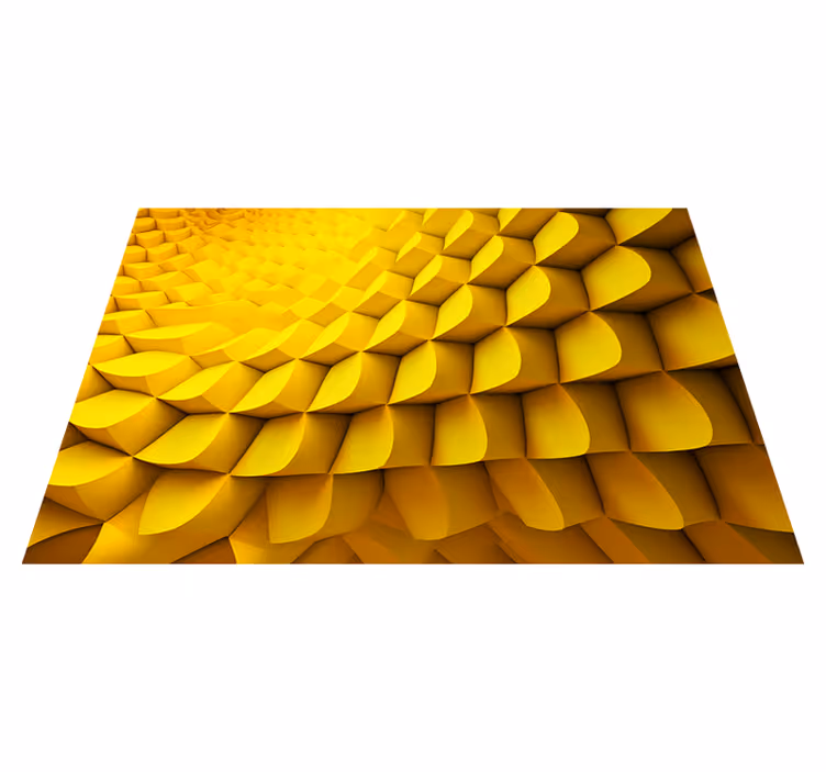 Vinil podovi žuta boja futuristička geometrija - TenStickers