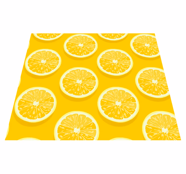 Vinil podovi žuta boja narezanih limuna - TenStickers