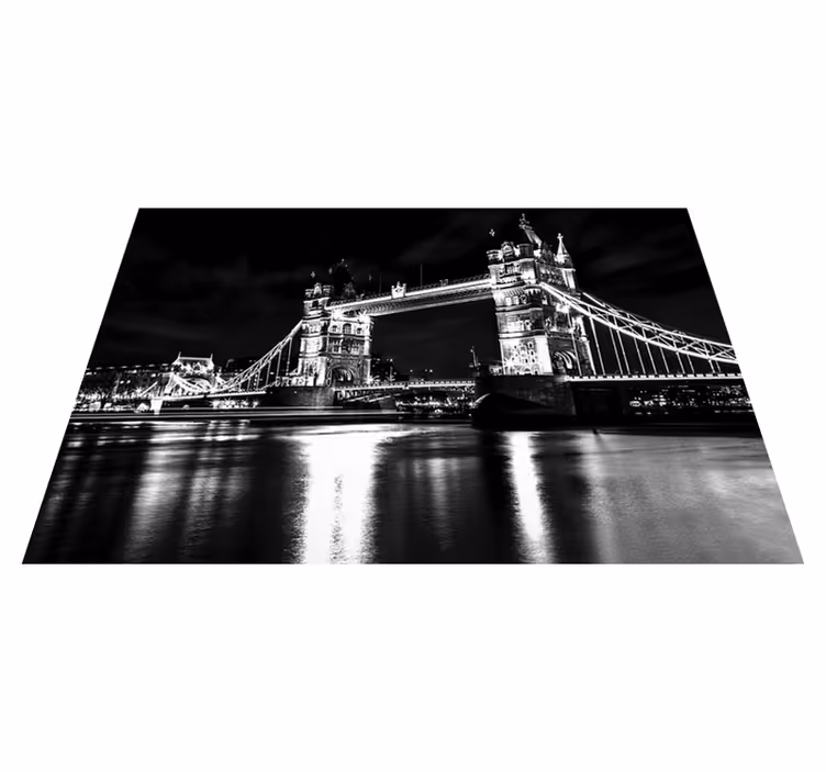 Vinil podovi crno london bridge noć - TenStickers
