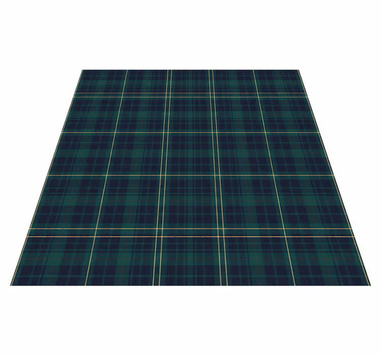 Vinil podovi zelena tamnozeleni tartan - TenStickers